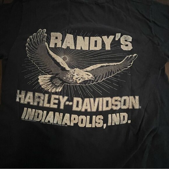 Vintage 80s For Bikers Only Make My Day Harley-Davidson Faded T Shirt Small - Picture 5 of 7